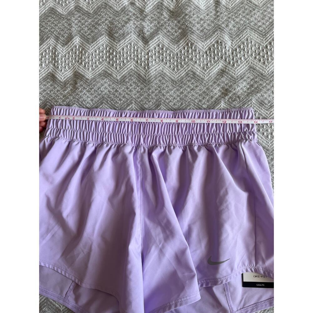 Nike Women's One Dri-FIT Mid-Rise 3" Brief-Lined Shorts-Lilac, size S, NWT! - Picture 7 of 9
